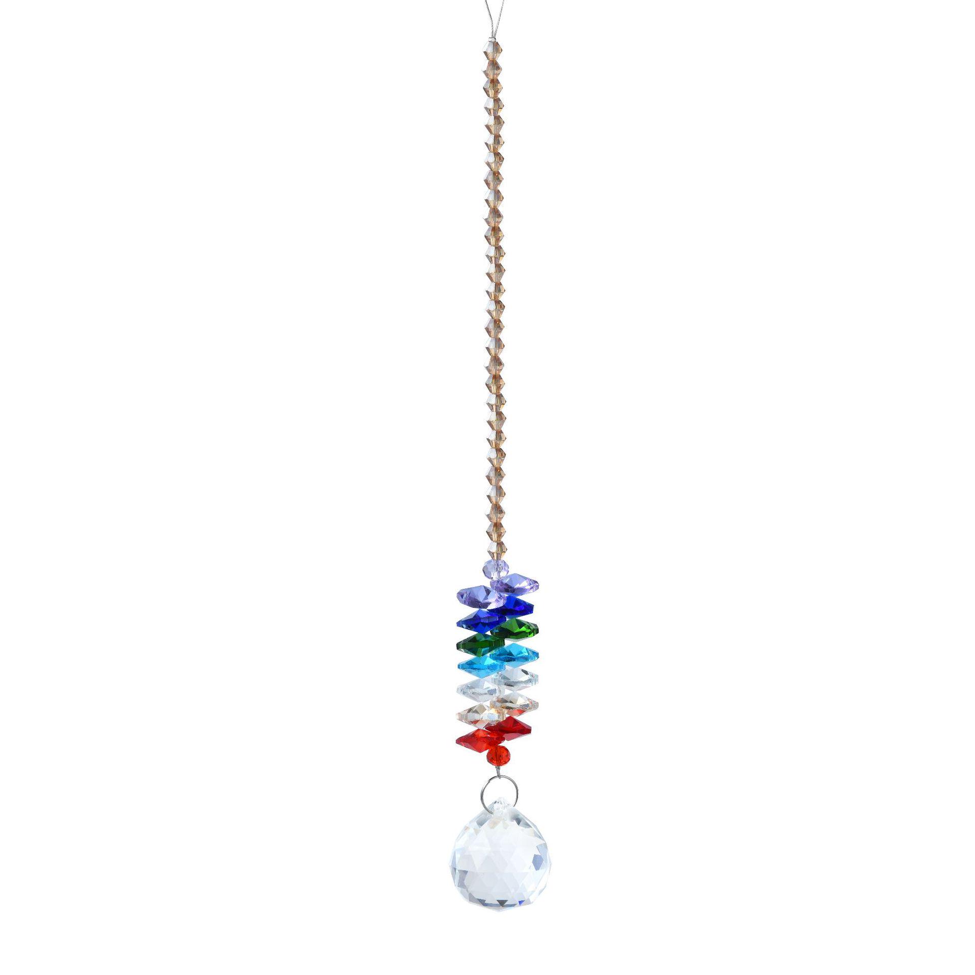 Golden & Silver Moon Star Crystal Pendant Sun Catcher Garden Ornament
