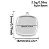 6pcs New Steel Color Cabochon Charm No Fade Oval Round Water Droplet Pendant Metal DIY Stainless Steel Charms For Jewelry Making