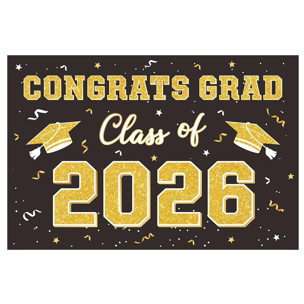 School Graduation Ceremony Party Decoration Background Cloth Banner Graduation Season Poster Hanging Cloth