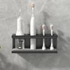 Large Capacity Toothbrush Toothpaste Holder Space Aluminum Makeup Brush Rack  For Bathroom