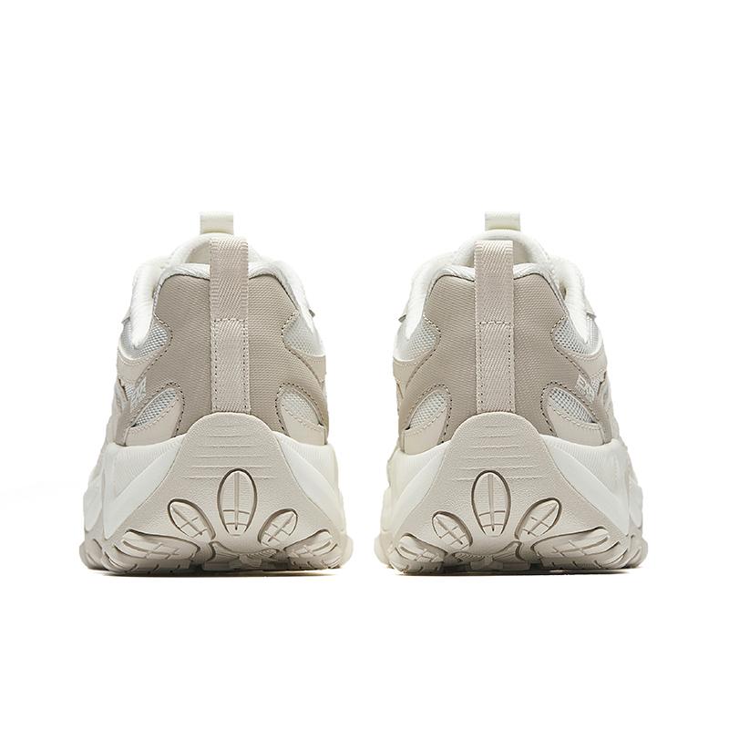 Anta Fashionable Sports Shock Absorbing Non-Slip Wear-Resistant Low-Top Casual Running Shoes Women Sneaker Ivory-White Mud-Gray 922515581-2