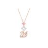 Dazzling Swan Series Swan Crystal Necklace Women's Pink 5473024