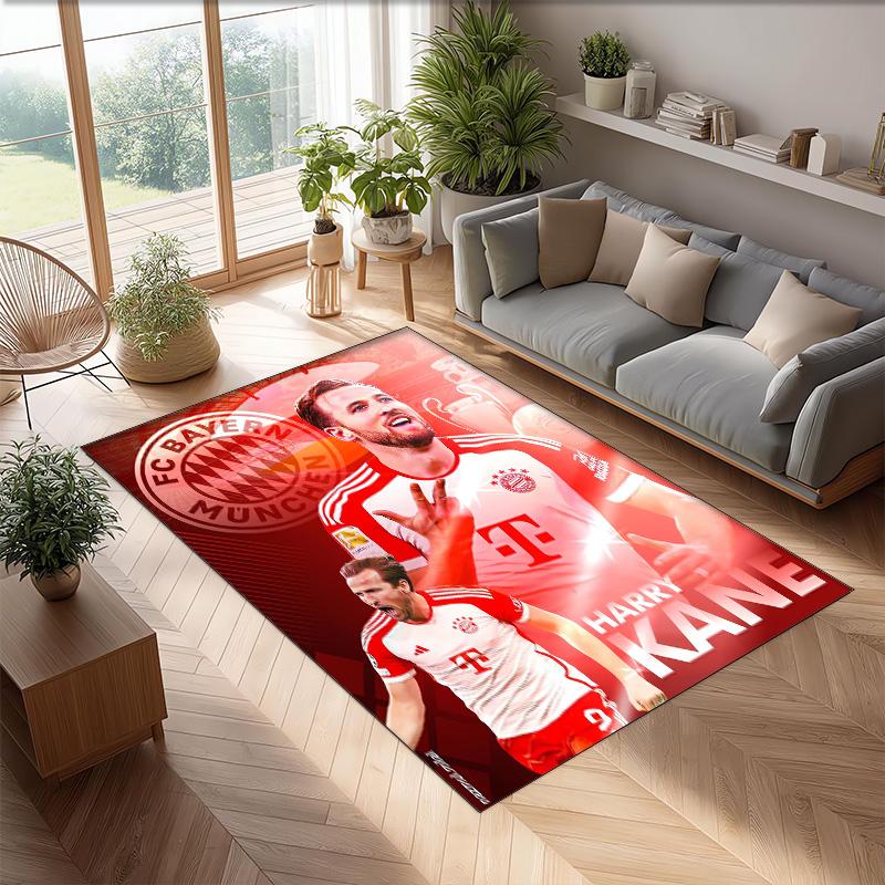 Harry Kane Printed Flannel Area Rug Non Slip Soft Polyester Floor Carpet Indoor Decor Mat for Bedroom Living Room Sofa