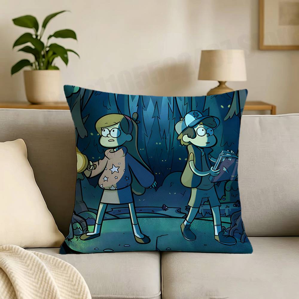 GGravity Süße FFälle Cartoon-Druck Kissenbezug Personalisierter Kissenbezug für Sofa Heimdekoration