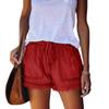New Elastic Waist Casual High Waist Loose Slimming Fringe Denim Shorts For Women
