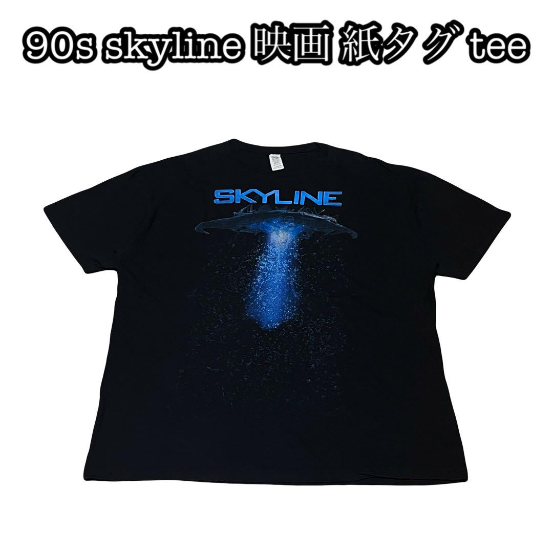 

[USED] Skyline Movie Paper Tag, Overseas Exclusive, Black, Realistic Print, Size XL