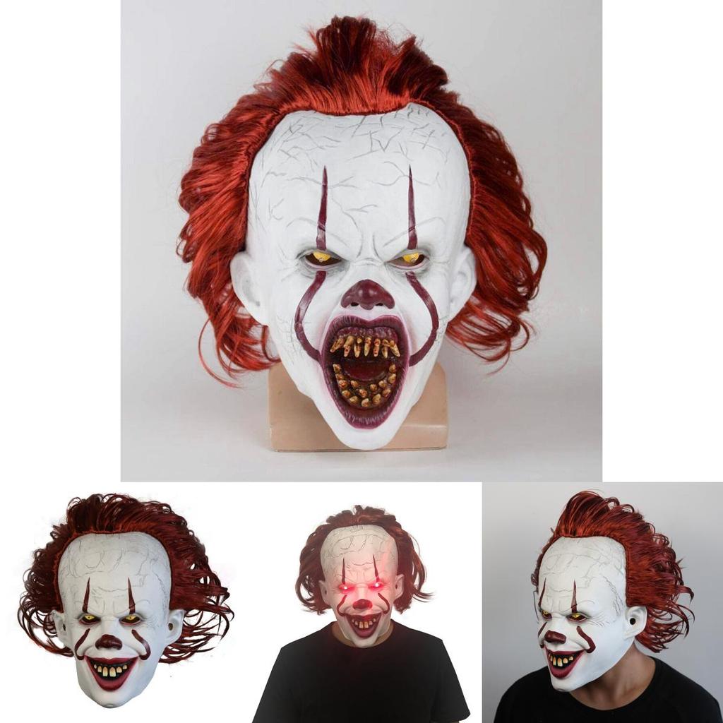 Máscara aterradora de Stephen King para Halloween, disfraz de Joker para hombre, cosplay