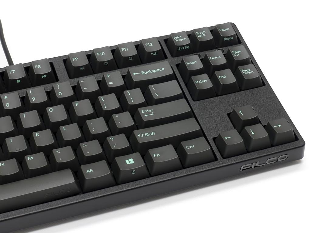 FILCO Majestouch ASK CHERRY MX Silent Red Axis Tenkeyless English Layout 87 Keys Equipped with PBT Molded Asphalt Keycaps Supports Rollover Equipped