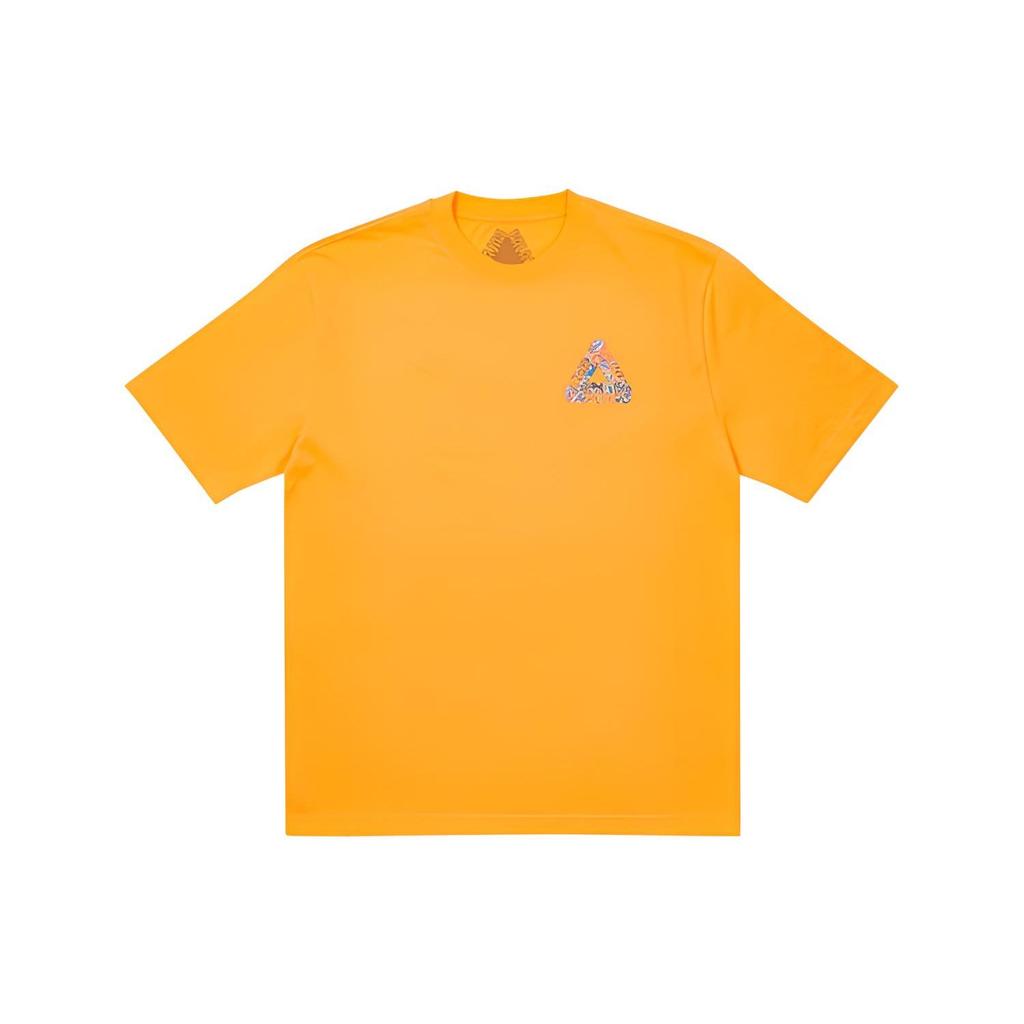 Palace FW21 Tri-Sticker Pack Graffiti Print Round Neck Short Sleeve T-Shirt Unisex Tops Yellow P21TS110