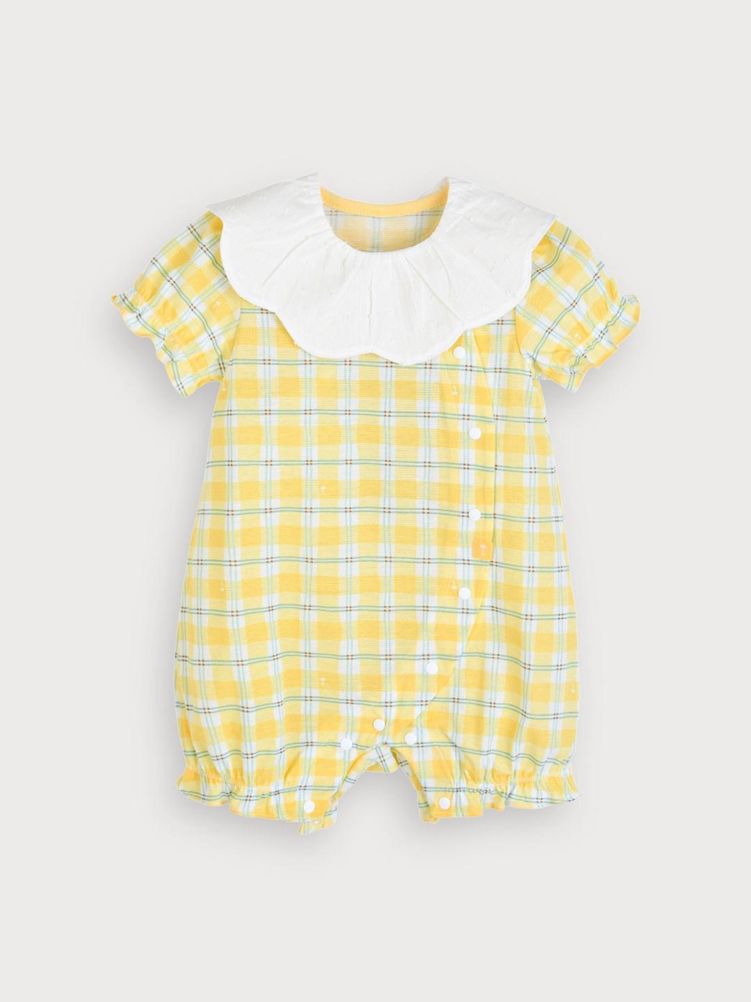Summer Check Coolever Short Sleeve Baby Bodysuit Romper 70