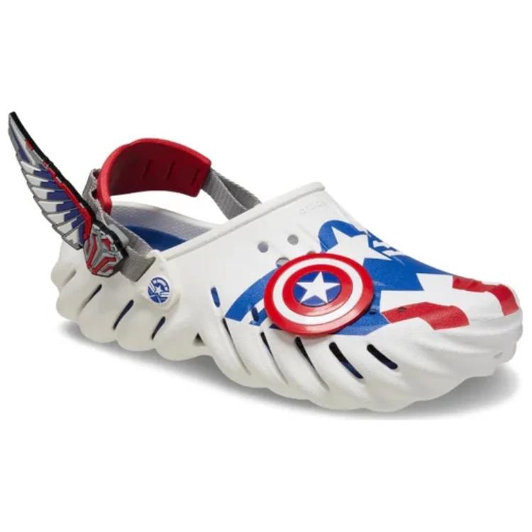Marvel x Crocs Echo Clog Captain America Unisexové tenisky Bílé 209478-100