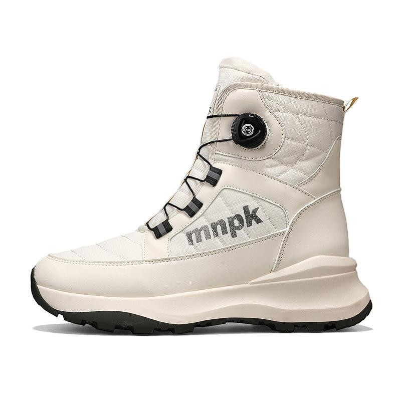 Thick-soled snow boots winter new velvet thickened non-slip warm shoes rotating buckle high-top cotton boots