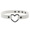 Goth Leather Heart Choker Necklace for Women Girls Adjustable Punk Collar Necklace Kawaii Cute Jewelry
