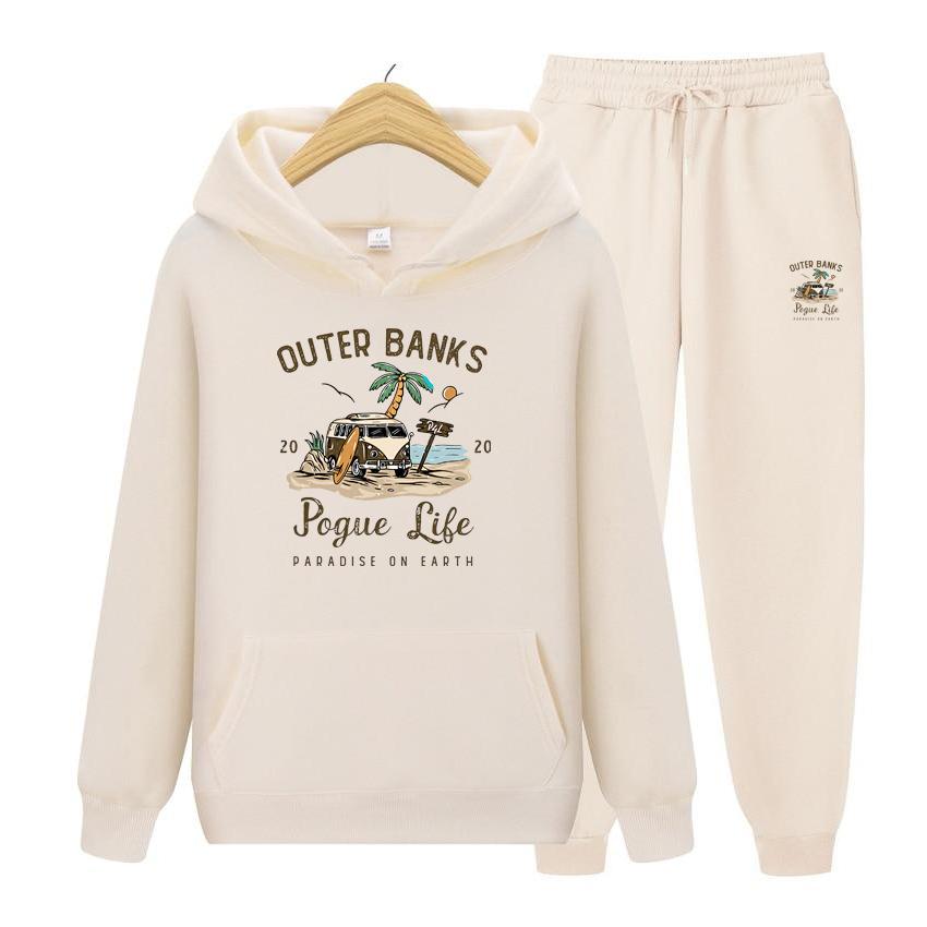 Women Long Sleeve Hoodie Set Outer Banks Hoodie Set Pogue Life Sweatshirt Women Long Sleeve Hoody Tops