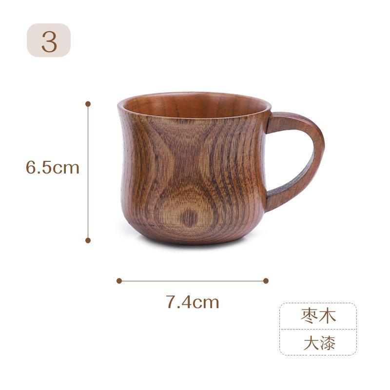 

130 мл Деревянная кружка с большим животом Креативный узор Дерево Массив дерева Ручная резьба Защита от ожогов Чайные чашки Простая Ароматная Оригинальная посуда 101-200ml