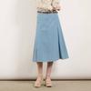 Denim Pleated Skirt B5m3s202