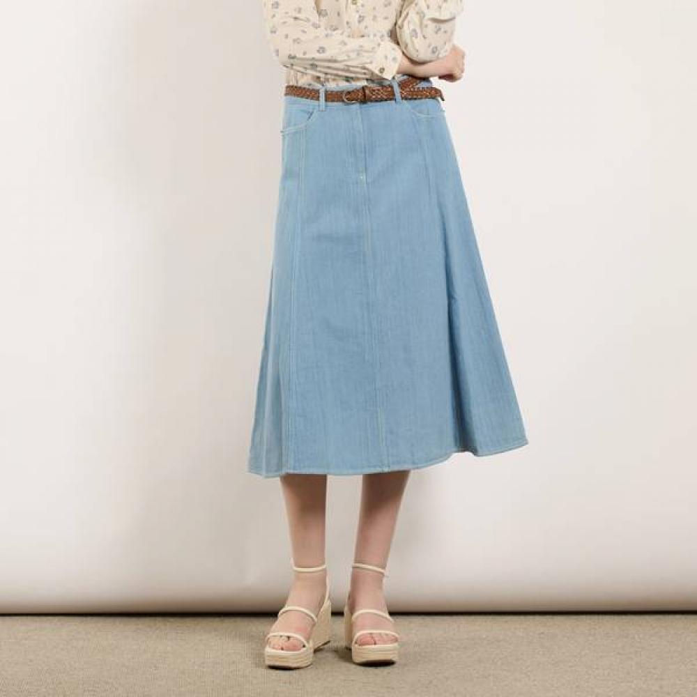 Bcbg Denim Pleated Skirt B5m3s202 indigo (60)/77