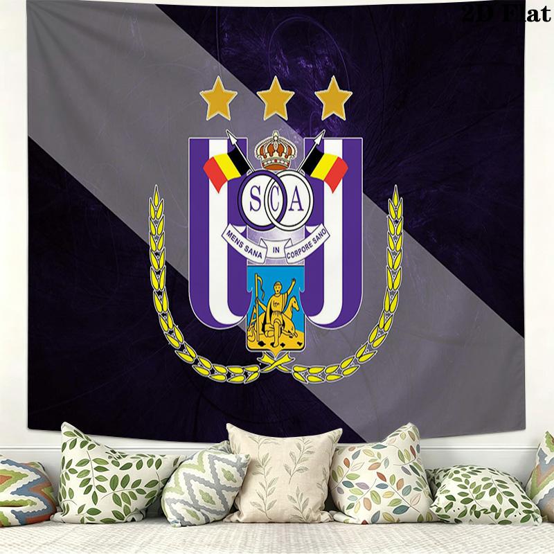 RSC Anderlecht Wall Tapestry Aesthetic Wall Hanging Printed Fabric Blanket Decorative Tapestries for Bedroom Living Room Home Decor
