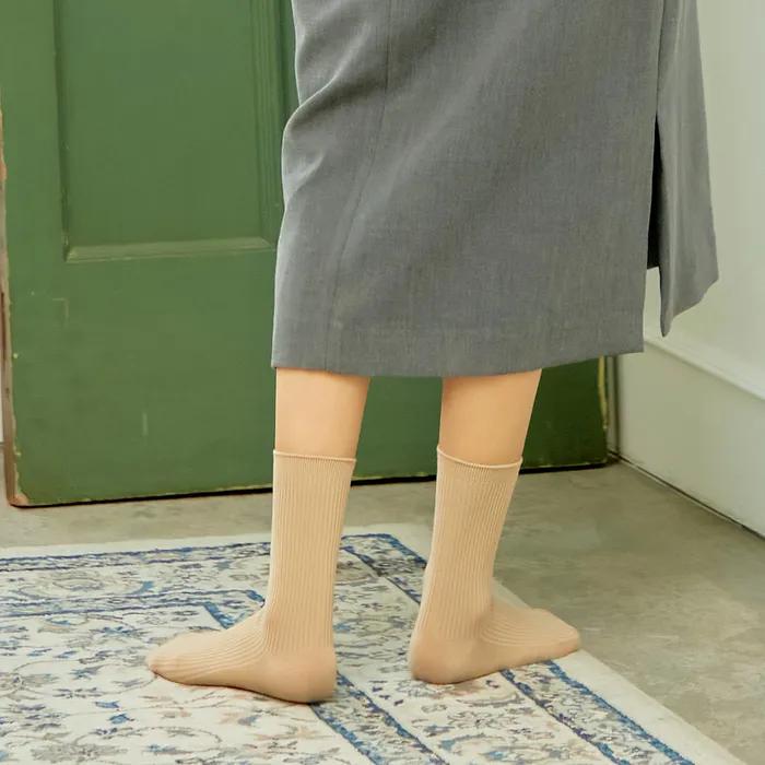 [3SET] Basic Color Daily Pick-and-Pick 3-Piece Socks Set (Jeje + Momo + French)