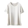 Women's Petite Summer Silk T-Shirt - Pure Color, Short-Sleeved, Mulberry Silk