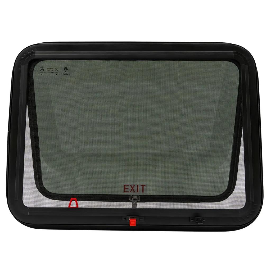 30"x22" RV Exit Window – Push-Out Hatch with Vent for 38-42mm Trailer Wall, Emergency Escape