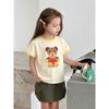 27Home Export Children's Clothing Summer New Arrivals Children's Short-Sleeved T-Shirt Baby Girl Clothes Cartoon Bear Print Pure Cotton