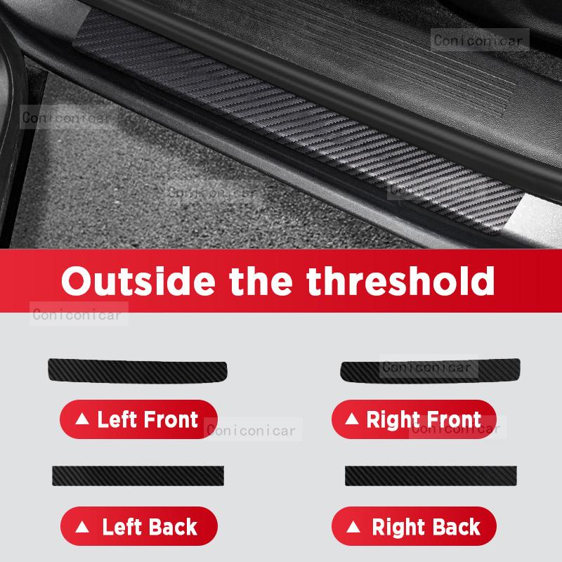 Auto Kohlefaser Türschwellen Aufkleber Für CITROEN C5 X Hybrid 2021-2023 Schwellenpedal Kratzschutz Dekorationszubehör