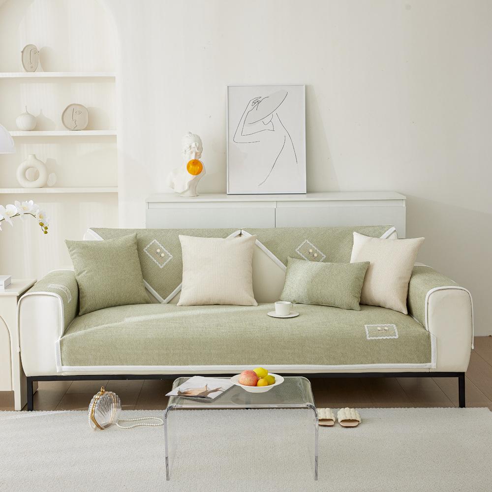Chenille Sofa Cushion Four Seasons Universal Non-Slip Waffle Sofa Seat Cushions Simple Cloth Modern Sofa Cover