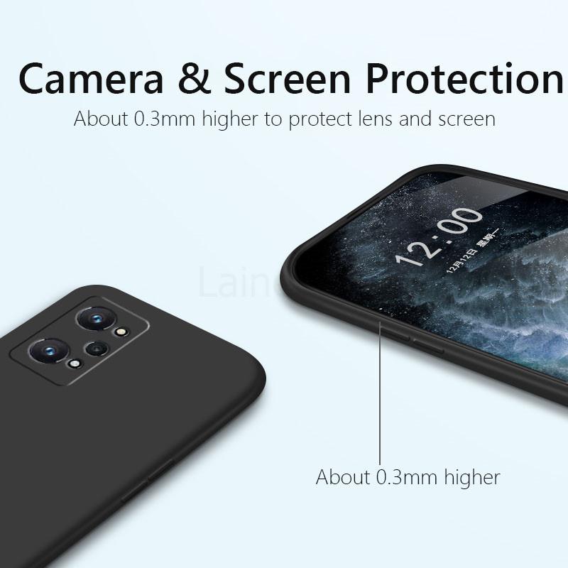 For Realme GT2 Pro Case Liquid Silicone Soft Matte Camera Protection Cover On For OPPO Realme GT2 GT 2 GT2Pro Phone Cases