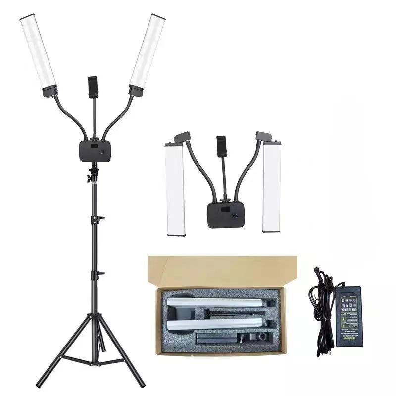 45W Dual-Arm LED Lamp for Photography/Live Stream - Foldable & Portable Fill Light