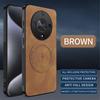 Honor X9B 5G Leather Texture Magnetic Protective Case with Full Lens Coverage