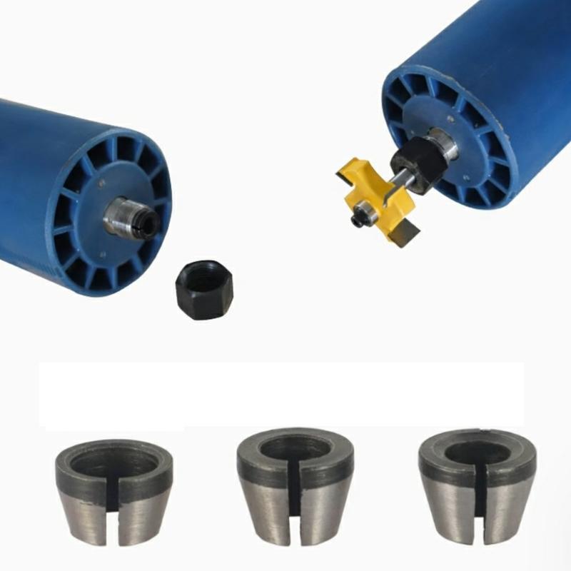 5pcs Routers Bit Shank Adapter Set Includes Collet Chuck and Nuts for Trimming Engraving Machines 6mm 1/4Inch Shanks