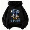 Lustiges Sechs Sieben Italienisches Brainrot 67 Nummern Grafikdruck Hoodie Junge/Mädchen Langarm Kinder Bequemes Sweatshirt