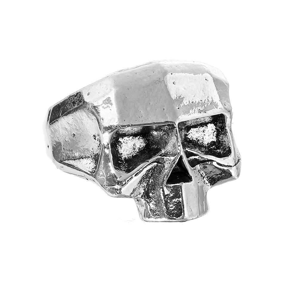 Boutique New Retro Simple New Punk Hip-hop Skull Personality Men's Open Ring Robot Ghost Head Jewelry