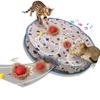 Tappetino Gioco Interattivo da 28 Pollici con Palline Giocattolo per Gatti Ricaricabili Attivate dal Movimento Palline Giocattolo Automatiche per Gattini Divertimento