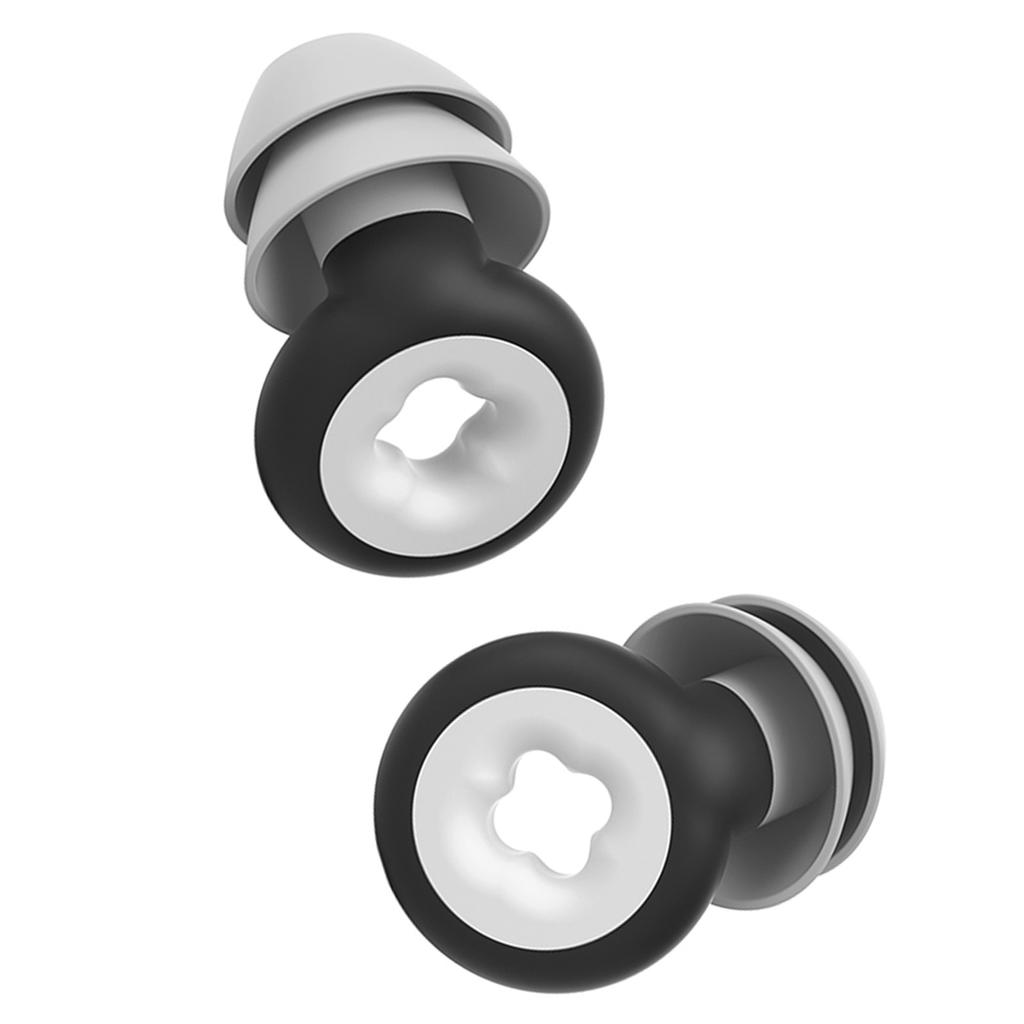 Noise Cancelling Ear Plug Silicone Reusable Portable Sound Blocking Ear Plug for Sleeping Black