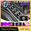 Autoaufkleber Für Alfa Romeo 10 Stück 3D Epoxid Auto Außen-/Innendekor Kleine Aufkleber Decal Für Alfa Romeo 159 Giulietta Giulia 1