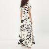 Women's Loose Casual  V-Neck Short Sleeved High Waisted Floral Print Dress Floral Print Dress