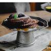 Metal High-feet Fruit Plate Household Snack Dessert Plates Dry Storage Tray Bread Cake Display Rack Housewear