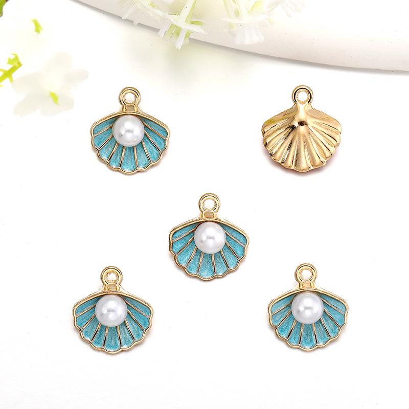 Pearl Color Oil Drop Shell Jewelry Accessories for DIY Bracelets, Keychains, and Pendants (W261)