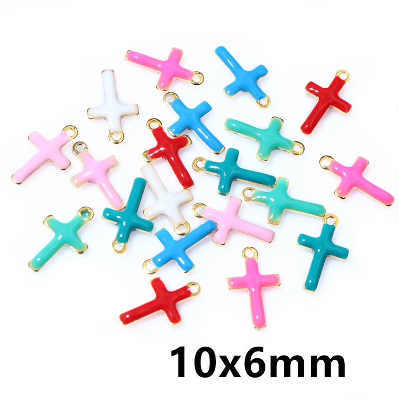20pcs Random Mix Cute Stainless Steel Enamel Charms Pendant Fish Starfish Flower Evil Eyes DIY Jewelry Making Accessories