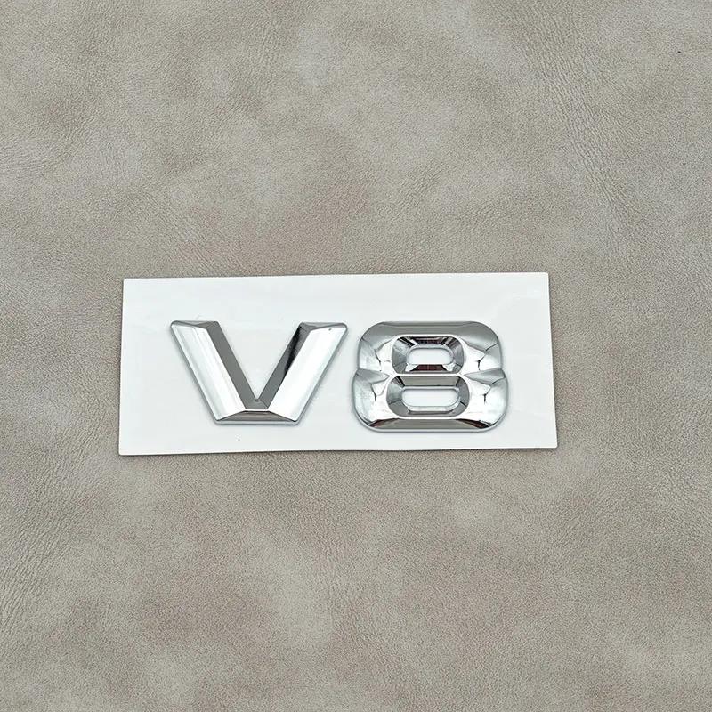 3D ABS Chrome Letters V6 V8 V10 V12 Car Fender Side Logo Badge Sticker For Mercedes Benz W205 W204 W213 W212 W221 Accessories AX1