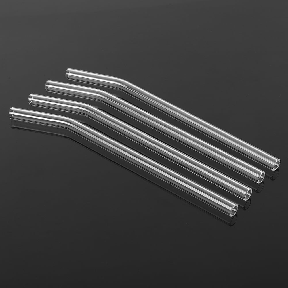 High Borosilicate Glass Straws10 Pack: 4 Straight 4 Bent Reusable Drinking Straws With 2 Cleaning Brushes for Cocktails Kitchen Home Restaurant21.5cm