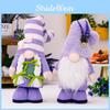 Spring Lavender Purple Gnome Figurine Decor For Mother's Day With Polyester And Fabric Features