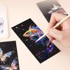 12ks/Sada Zvířátka Papírové Malování Kreslení Hračka Záložka Scratch Art S Stylusem Úleva od Stresu Dárek pro Dospělé Děti