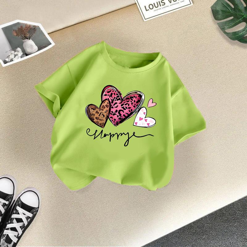 Girls' Fashionable T-shirt For Summer, Children's Casual Top