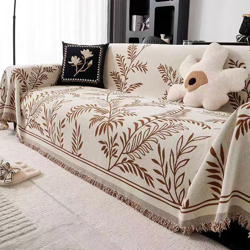 Bohemia Sofa Blanket Chenille Fabric Sofa Covers Four Seasons Universal Tassel Throw Blankets Anti-cat Scratch Towel Protector