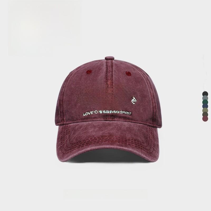 Retro Wash Cotton Baseball Cap With Wide Brim For Sun Protection And Unisex Style