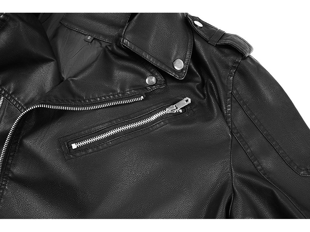 Men's Cross-Border PU Leather Motorcycle Jacket with Multi-Zippers and Belt - European Hip Hop Style for Autumn/Winter