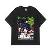 275 GSM Washed T-shirts 100% Cotton Chainsaw Man V54 Reze Print Unisex Heavy Cotton T Shirt